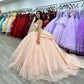 robe de soirée en tulle rose papillon perlée robe de bal nv2685