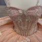 robe de soirée en tulle rose papillon perlée robe de bal nv2685