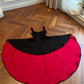 Red background dress, large skirt, short front and long back, birthday dress, party dress NV6594