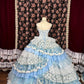 Blaues, geblümtes Prinzessinnen-Ballkleid aus Tüll, langes Abendkleid für Quinceanera, NV4651