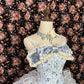 Blaues, geblümtes Prinzessinnen-Ballkleid aus Tüll, langes Abendkleid für Quinceanera, NV4651