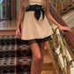 Robe de soirée courte en dentelle, couleur champagne clair, à épaules dénudées, robe d'anniversaire, robe nv3429