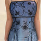 Blue Fashion Gradient Exquisite Beading Spaghetti Strap Long tulle Ball Gown Evening Gown Party Dress nv3723