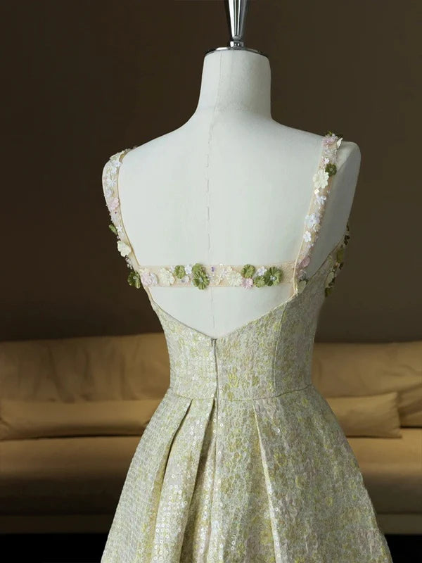 Robe de soirée longue en satin à paillettes, élégante et colorée, à bretelles spaghetti, ligne A, avec perles, nv3753