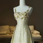 Robe de soirée longue en satin à paillettes, élégante et colorée, à bretelles spaghetti, ligne A, avec perles, nv3753