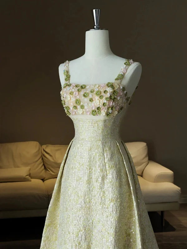 Robe de soirée longue en satin à paillettes, élégante et colorée, à bretelles spaghetti, ligne A, avec perles, nv3753