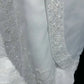 White A-line Beaded Satin Long Ball Gown Graduation Prom Dress Wedding Dress nv4292