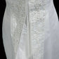 White A-line Beaded Satin Long Ball Gown Graduation Prom Dress Wedding Dress nv4292