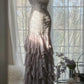 Elegant Purple Spaghetti Strap Applique Bodycon Backless Evening Dress Chiffon Sequin Long Ball Gown Party Dress nv4111
