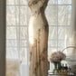 Robe moulante vintage champagne en mousseline de soie, asymétrique épaule dénudée, longue robe de bal perlée, robe de soirée, robe de bal de fin d'année, robe de soirée nv4110