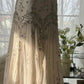 Elfenbeinweißes elegantes Spaghettiträger-Chiffon-Langkleid mit Perlenbesatz, Meerjungfrauenkleid, Ballkleid, Abendkleid, Partykleid, nv4228