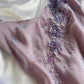 Purple Floral Fairy Homecoming Dress Spaghetti Strap Beaded Chiffon Short/Mid-Length Prom Dress Party Dress nv4344