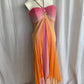 Robe de soirée longue en mousseline de soie à bretelles spaghetti colorées, robe de bal nv4342
