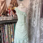 Mintgrünes Homecoming-Kleid, süßes Chiffon-Rüschen-Kurz-Partykleid, nv4302