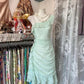 Mintgrünes Homecoming-Kleid, süßes Chiffon-Rüschen-Kurz-Partykleid, nv4302