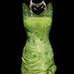 Green floral beaded backless long satin ball gown evening gown graduation dress nv4401