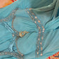 Blaues, perlenbesetztes, langes Satin-Meerjungfrauen-Ballkleid, Abendkleid, Partykleid nv4320