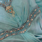 Blaues, perlenbesetztes, langes Satin-Meerjungfrauen-Ballkleid, Abendkleid, Partykleid nv4320