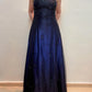 NiceVestidos – Dunkelblau/Dunkelgrau, florales, exquisites, perlenbesetztes, langes Tüll-Ballkleid, Feenkleid NV5777
