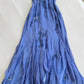 Blau/Lila/Burgund Mode Elegant Spaghetti Strap Applique Fee Lange Chiffon Ballkleid Abendkleid Partykleid nv3775