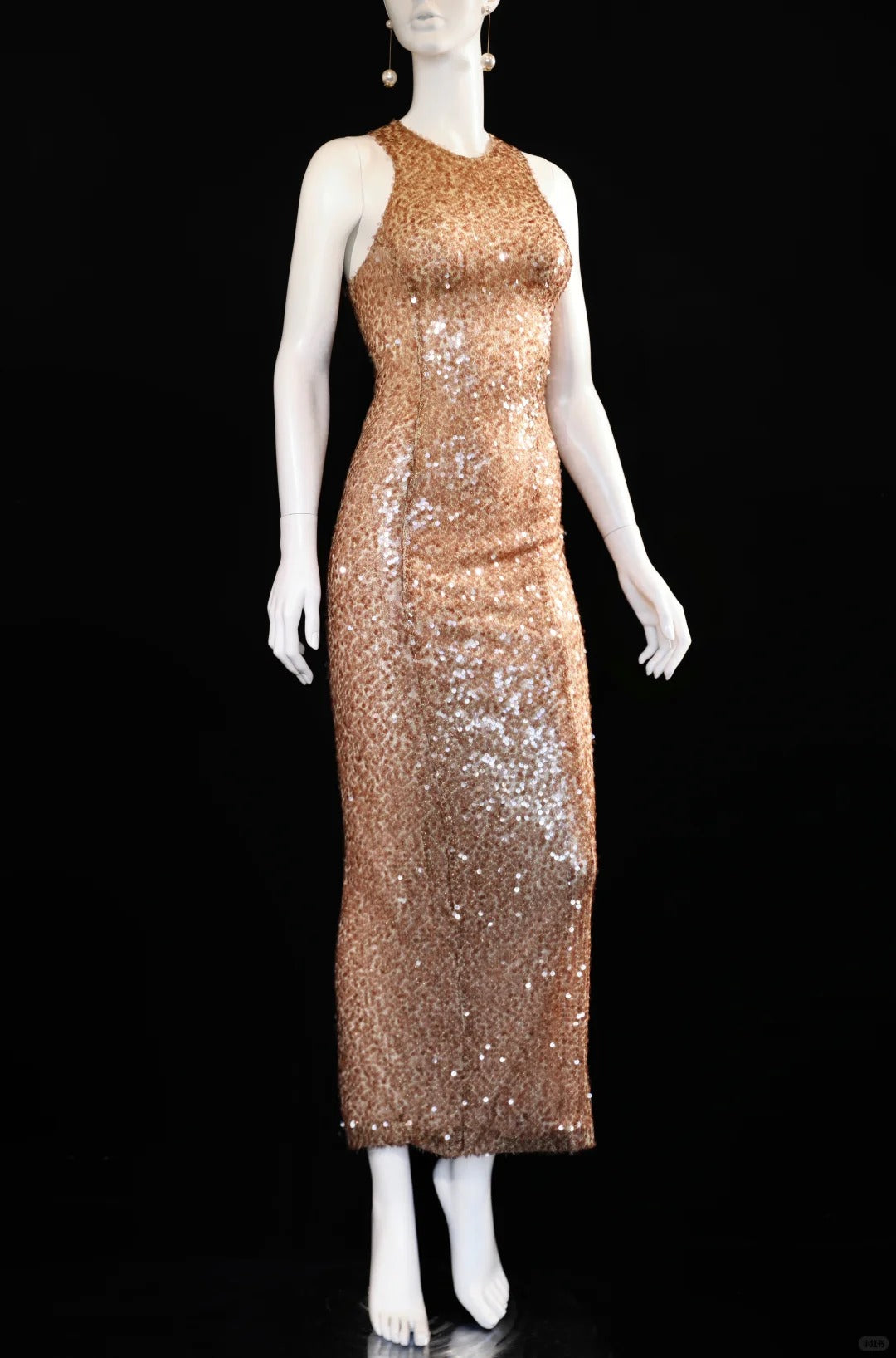 Niedrige Sättigung Farbe glänzend und charmant lange Pailletten Ballkleid Abendkleid Partykleid nv5139