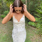 Ivory Chic Fashion Backless Long Prom Dress Evening Dress Birthday Holiday Party Dress nv3196