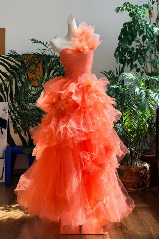 Free Custom Size, Custom Color, New Orange Fairy Long Formal Dress NV6493