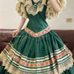 Grünes, einzigartiges und wunderschönes langes spanisches Vintage-Ballkleid für Prinzessinnen. nv5081