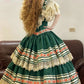 Grünes, einzigartiges und wunderschönes langes spanisches Vintage-Ballkleid für Prinzessinnen. nv5081