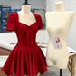 Robe de bal à manches courtes et nœud rouge tendance, robe d'anniversaire, nv4515
