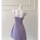 NiceVestidos-Homecoming-Kleid, französisches dreidimensionales Schleifen-Lila-Hosenträgerkleid für Frauen, High-End-Luxus, stilvoll, schlank, nv5555