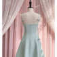 NiceVestidos - Robe courte de soirée printemps et été, nouvelle robe à bretelles sexy avec nœud vert, petite robe nv5545
