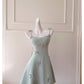 NiceVestidos - Robe courte de soirée printemps et été, nouvelle robe à bretelles sexy avec nœud vert, petite robe nv5545