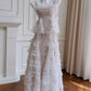 NiceVestidos - Robe longue élégante, tailleur français, ensemble deux pièces blanc tendance haut de gamme nv5547