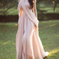 Rosa Chiffon Lange Ballkleider, Rosa Abendkleid nv1531