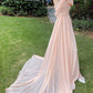 Rosa Chiffon Lange Ballkleider, Rosa Abendkleid nv1531