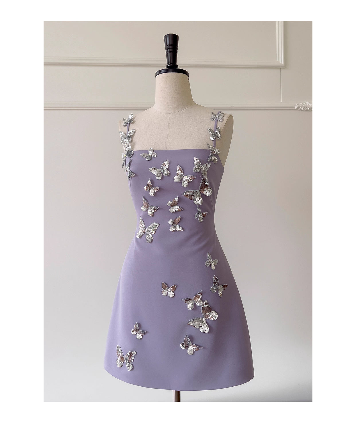 NiceVestidos-Homecoming-Kleid, französisches dreidimensionales Schleifen-Lila-Hosenträgerkleid für Frauen, High-End-Luxus, stilvoll, schlank, nv5555