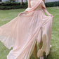 Rosa Chiffon Lange Ballkleider, Rosa Abendkleid nv1531