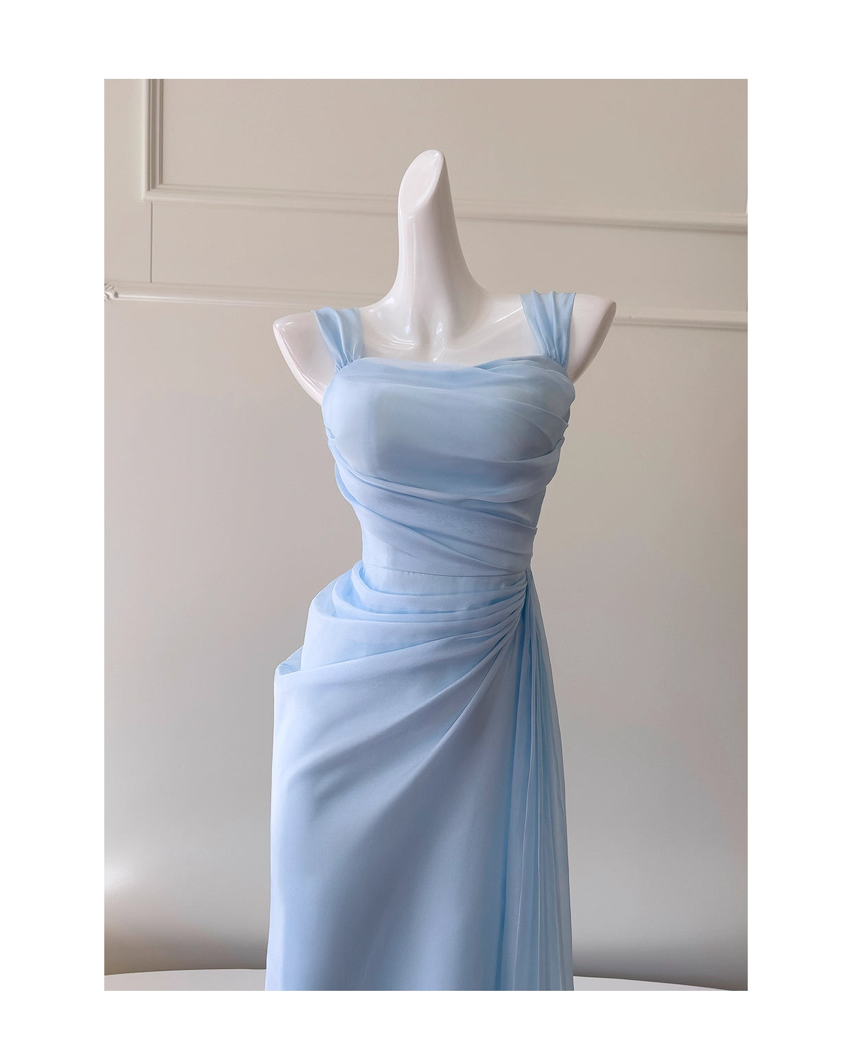 NiceVestidos-Homecoming-Kleid, blau, mit Hosenträger-Design, Taille, lang, französisch, Retro, Sommer, beliebtes Kleid für Frauen, nv5557