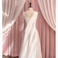 NiceVestidos - Robe courte de soirée, robe blanche longue à taille simple, nouveau style estival, bretelles sexy, grande taille, robe amincissante nv5546