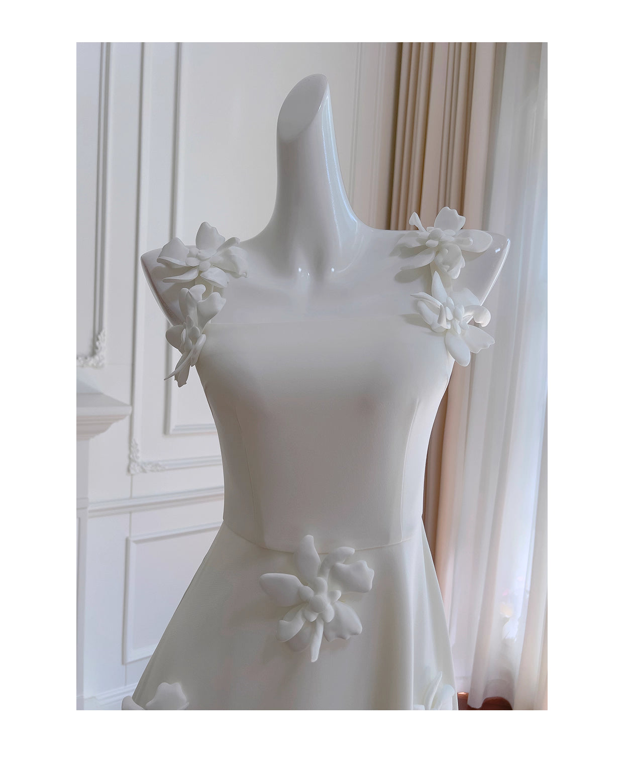 NiceVestidos-Homecoming-Kleid, weißes Hosenträger-Blumenkleid, Taillenform, französisches Retro-Sommerkleid für Frauen, nv5556