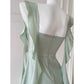 NiceVestidos-Homecoming-Kleid, Mintgrün, quadratischer Ausschnitt, Design Sense Ribbon, kurzer Stil, zierliches, sommerliches, schmales Satinkleid, NV5560
