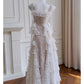 NiceVestidos - Robe longue élégante, tailleur français, ensemble deux pièces blanc tendance haut de gamme nv5547