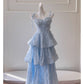 NiceVestidos-Homecoming-Kleid, blaues Chiffon-Kleid für Geburtstagstorte, schickes, einzigartiges langes Kleid mit Hosenträgern, nv5551