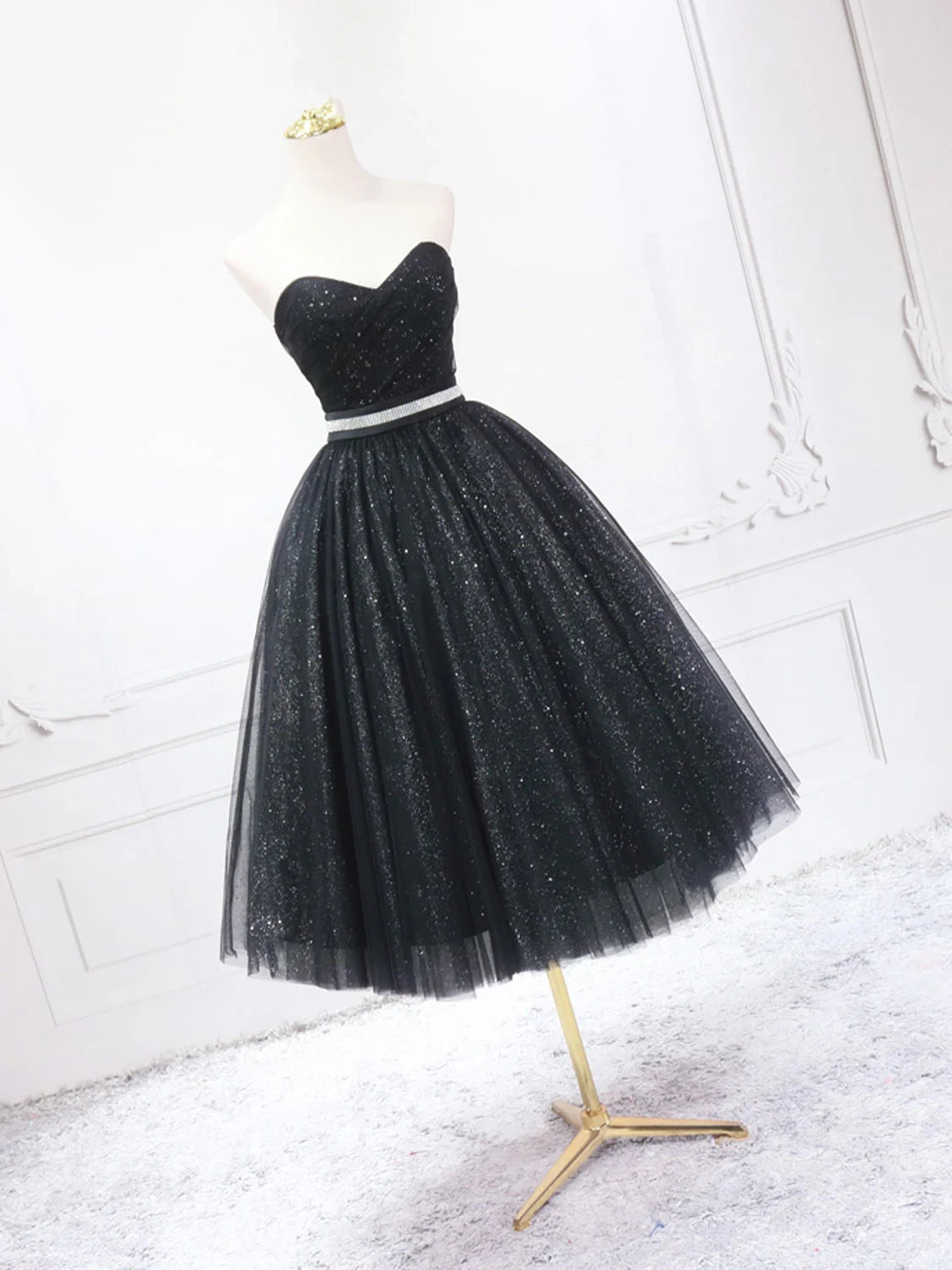 A-Linie Herzausschnitt schwarzes kurzes Ballkleid formelles Abendkleid Homecoming-Kleid Geburtstagskleid nv2116