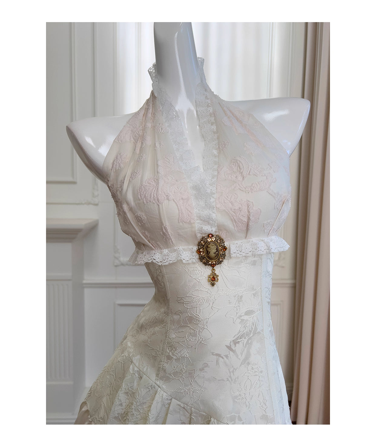 Robe de soirée élégante, coupe abricot, amincissante, mi-longue, dos nu, décolleté en V, nv5552