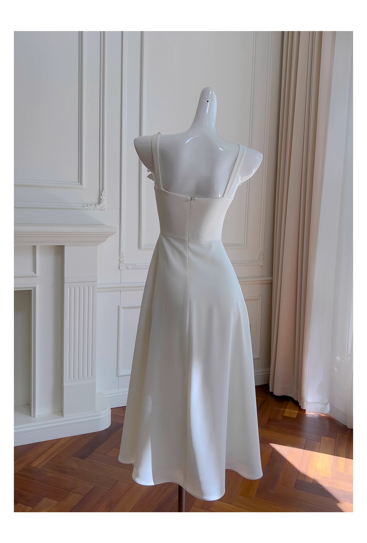 NiceVestidos-Homecoming-Kleid, weißes Hosenträger-Blumenkleid, Taillenform, französisches Retro-Sommerkleid für Frauen, nv5556