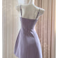 NiceVestidos-Homecoming-Kleid, französisches dreidimensionales Schleifen-Lila-Hosenträgerkleid für Frauen, High-End-Luxus, stilvoll, schlank, nv5555
