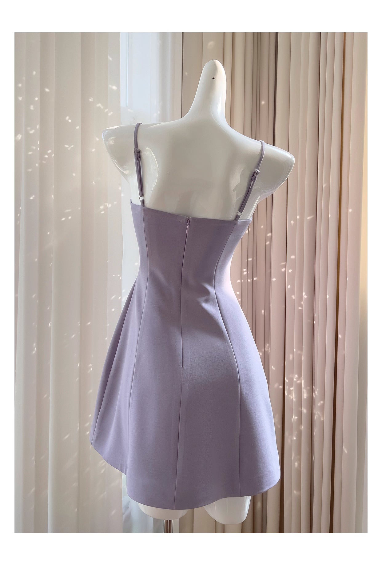 NiceVestidos-Homecoming-Kleid, französisches dreidimensionales Schleifen-Lila-Hosenträgerkleid für Frauen, High-End-Luxus, stilvoll, schlank, nv5555