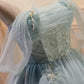 Grünes, kurzes Ballkleid aus Tüll mit Perlen, süßes, schulterfreies Homecoming-Kleid nv1587